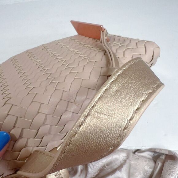 Sole Society Gold Faux Leather Foldover Backpack Bag - Picture 7 of 8